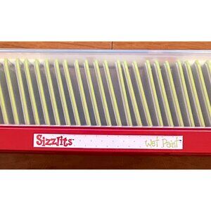 NOT USED Sizzix Sizzlits Wet Paint Alphabet Die Set In Storage Case